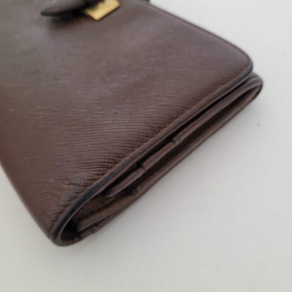 Coach Gramercy Vintage Wallet Brown Bifold Leather Long Made In Italy Large - Picture 14 of 16